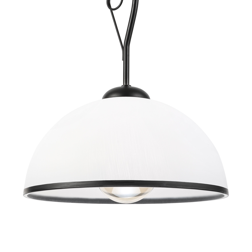 Retro Rod Pendant Light 1xE27/60W/230V Black/White