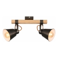 RETRO Spotlight 2xE27/40W/230V Brown