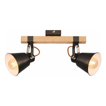 RETRO Spotlight 2xE27/40W/230V Brown