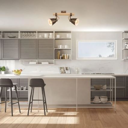 RETRO Spotlight 2xE27/40W/230V Brown