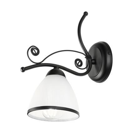 RETRO Wall Lamp 1x E27 / 60W / 230V – Black/White