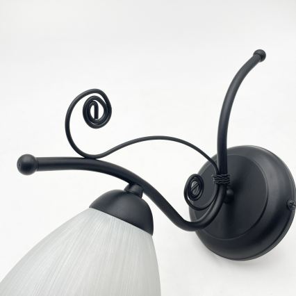 RETRO Wall Lamp 1x E27 / 60W / 230V – Black/White