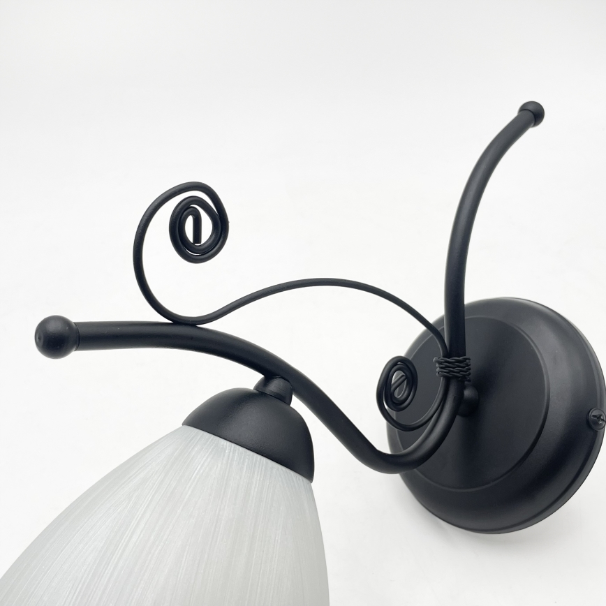 RETRO Wall Lamp 1x E27 / 60W / 230V – Black/White