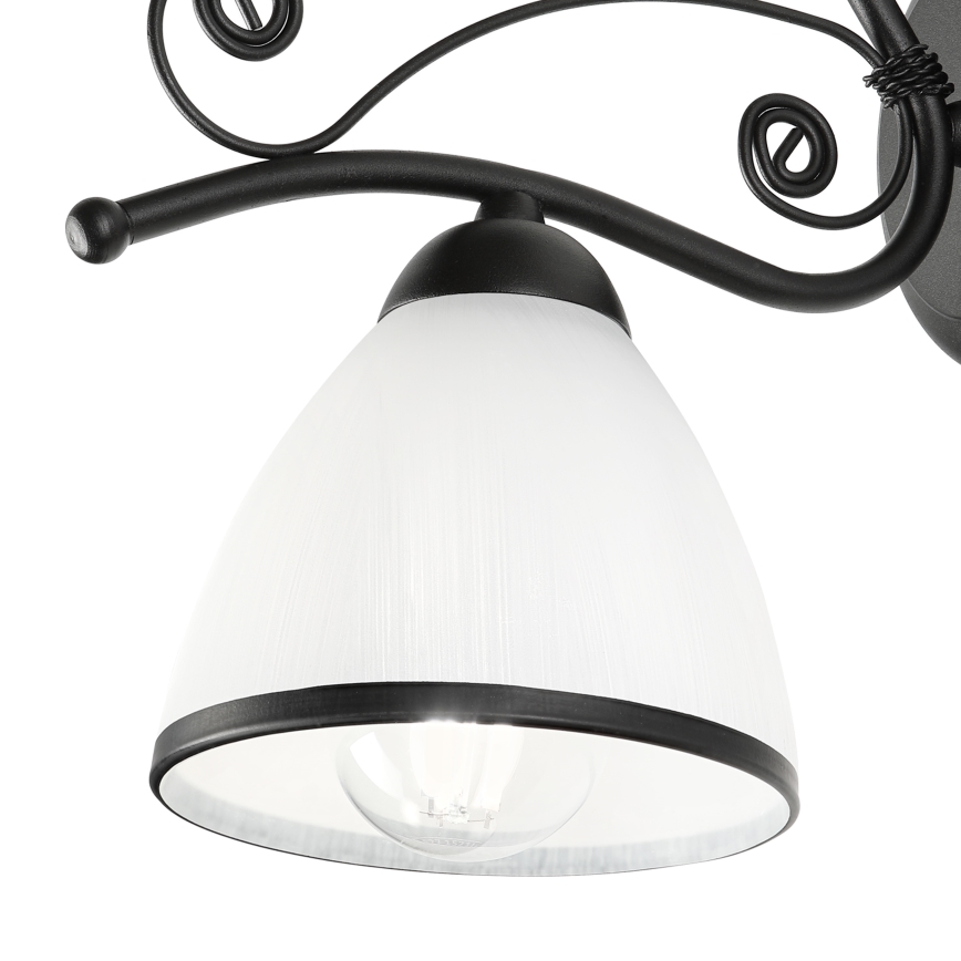 RETRO Wall Lamp 1x E27 / 60W / 230V – Black/White