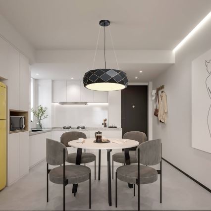 REUS Cable Pendant Light, 3x E27 / 40W / 230V, Ø 47 cm, Black