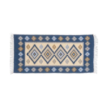 Reversible KILIM Oriental Rug 80x150 cm Blue/Beige