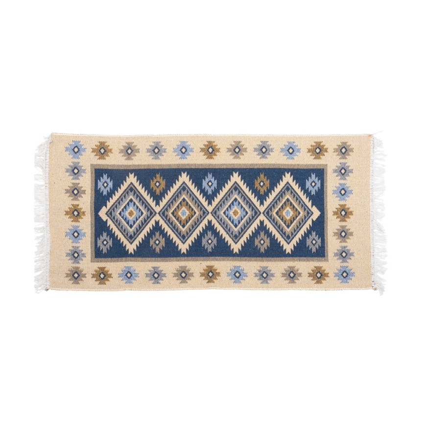 Reversible KILIM Oriental Rug 80x150 cm Blue/Beige