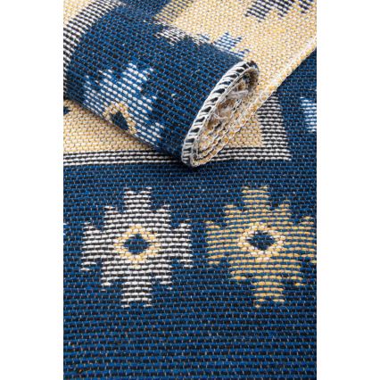 Reversible KILIM Oriental Rug 80x150 cm Blue/Beige