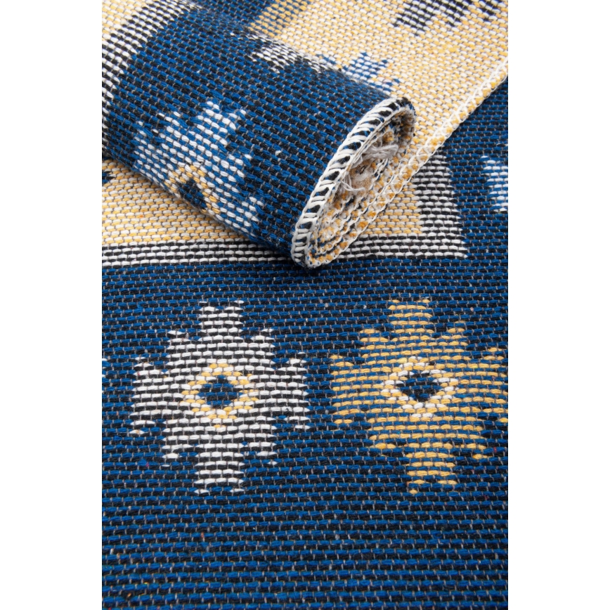 Reversible KILIM Oriental Rug 80x150 cm Blue/Beige
