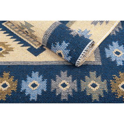 Reversible KILIM Oriental Rug 80x150 cm Blue/Beige