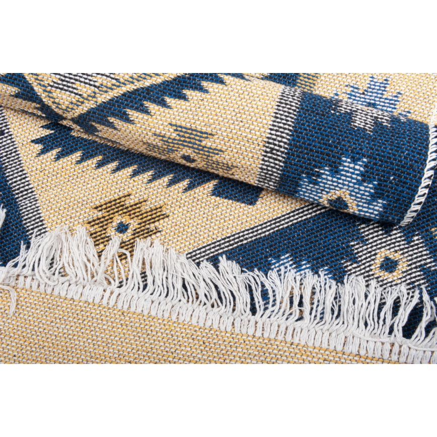 Reversible KILIM Oriental Rug 80x150 cm Blue/Beige