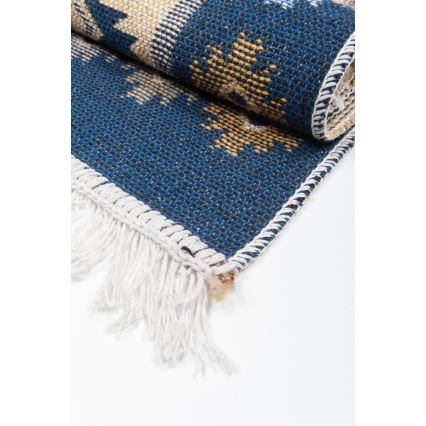 Reversible KILIM Oriental Rug 80x150 cm Blue/Beige