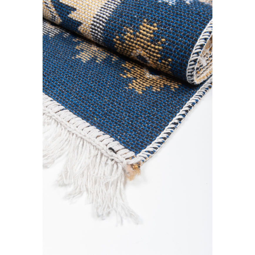 Reversible KILIM Oriental Rug 80x150 cm Blue/Beige