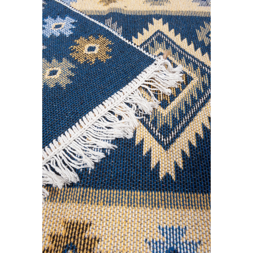 Reversible KILIM Oriental Rug 80x150 cm Blue/Beige