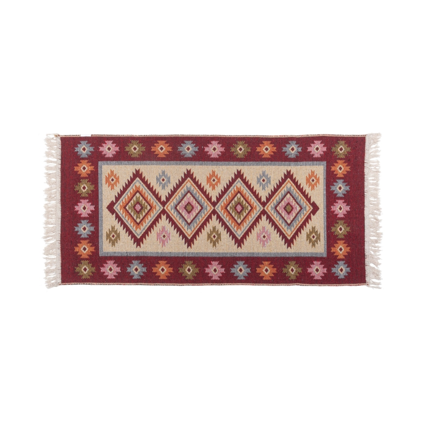 Reversible Oriental Kilim Rug KILIM 80x150 cm Red/Beige