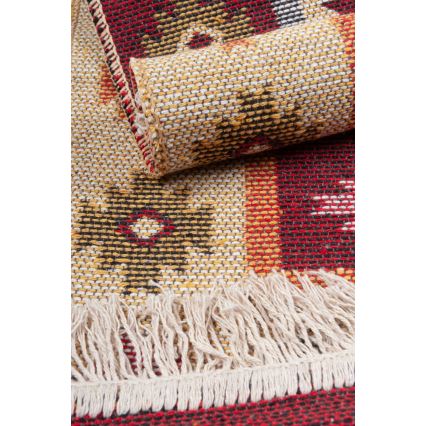 Reversible Oriental Kilim Rug KILIM 80x150 cm Red/Beige