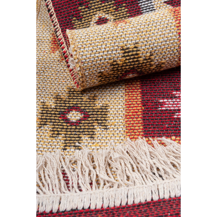 Reversible Oriental Kilim Rug KILIM 80x150 cm Red/Beige