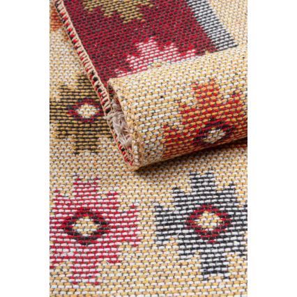 Reversible Oriental Kilim Rug KILIM 80x150 cm Red/Beige