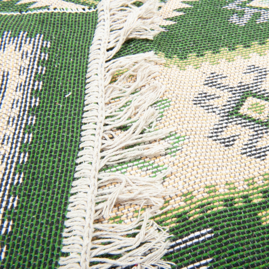 Reversible Oriental Rug KILIM 80x150 cm green/beige