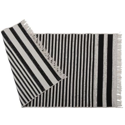 Reversible rug KILIM GOLD 80x150 cm black/white