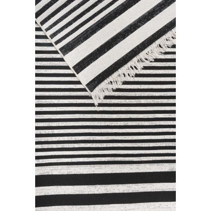 Reversible rug KILIM GOLD 80x150 cm black/white