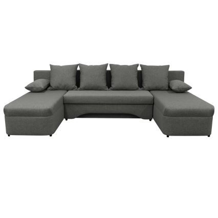 Universal U-shaped corner sofa bed with storage ALMEIDA, Anthracite