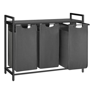 REX Laundry Basket Black/Grey