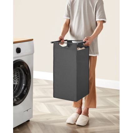 REX Laundry Basket Black/Grey