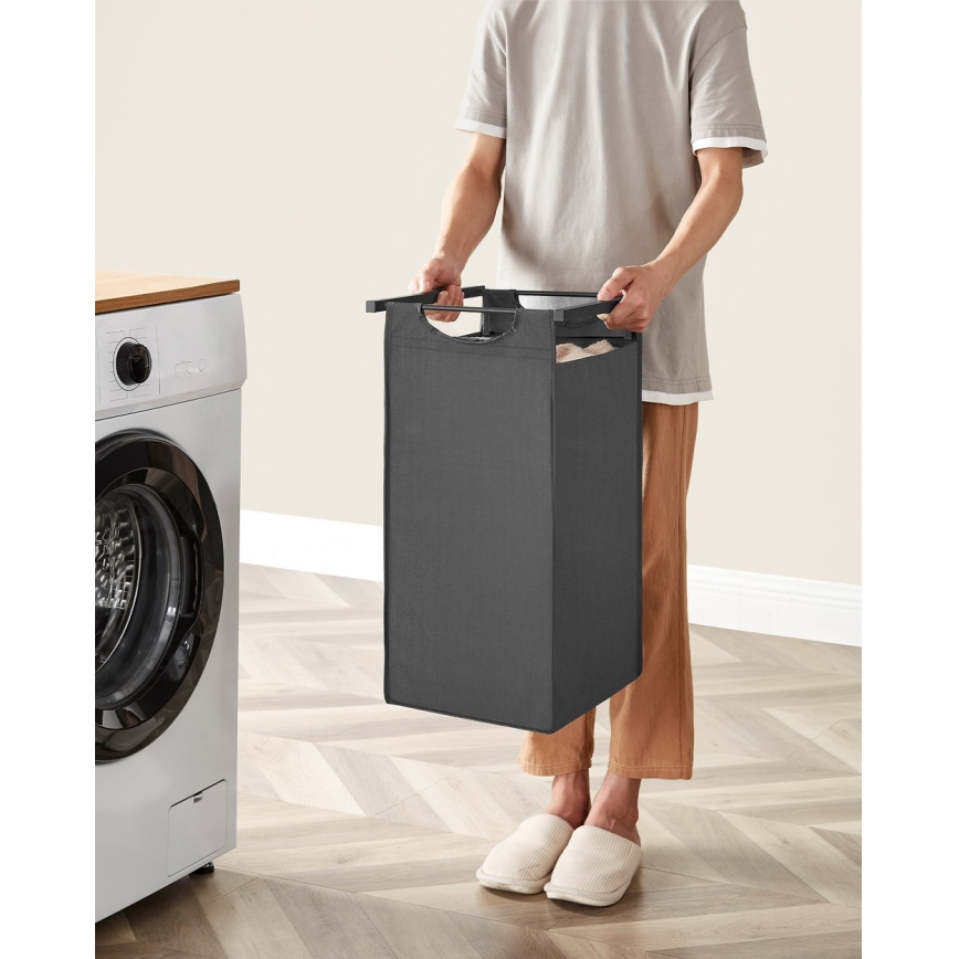 REX Laundry Basket Black/Grey