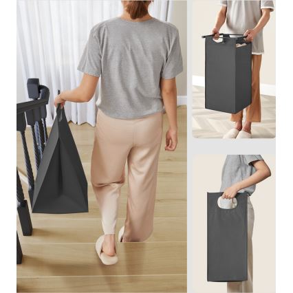 REX Laundry Basket Black/Grey