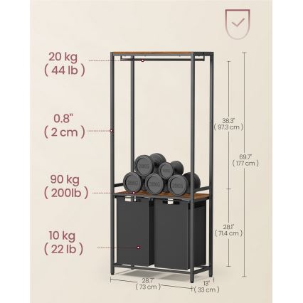 REX Laundry Basket, Black