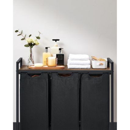 REX Laundry Basket Brown/Black