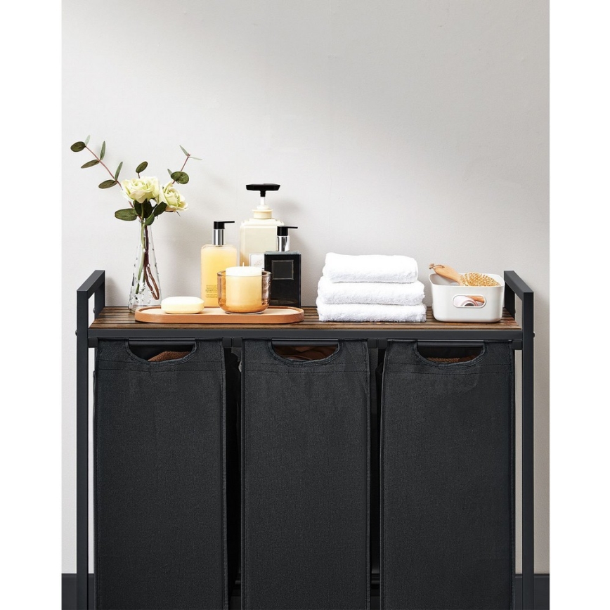 REX Laundry Basket Brown/Black