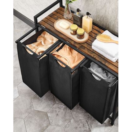 REX Laundry Basket Brown/Black