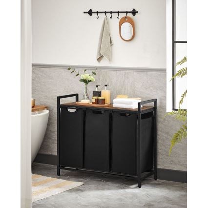REX Laundry Basket Brown/Black