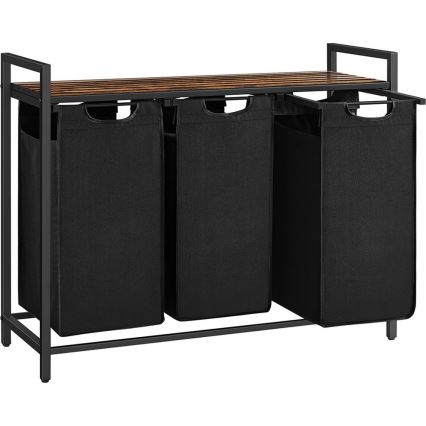 REX Laundry Basket Brown/Black