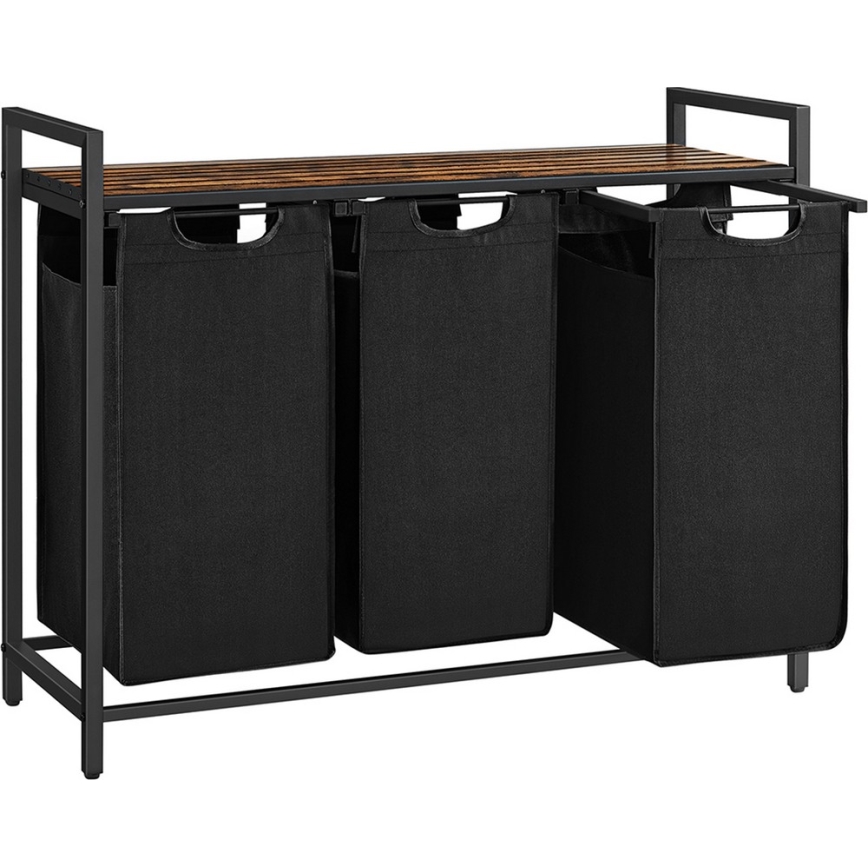 REX Laundry Basket Brown/Black