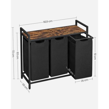 REX Laundry Basket Brown/Black