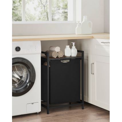 REX Laundry Basket, Brown/Black