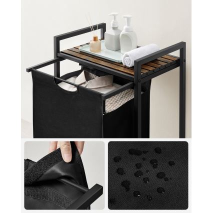 REX Laundry Basket, Brown/Black