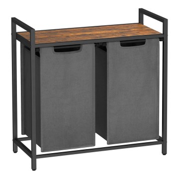 REX Laundry Basket, Brown/Gray