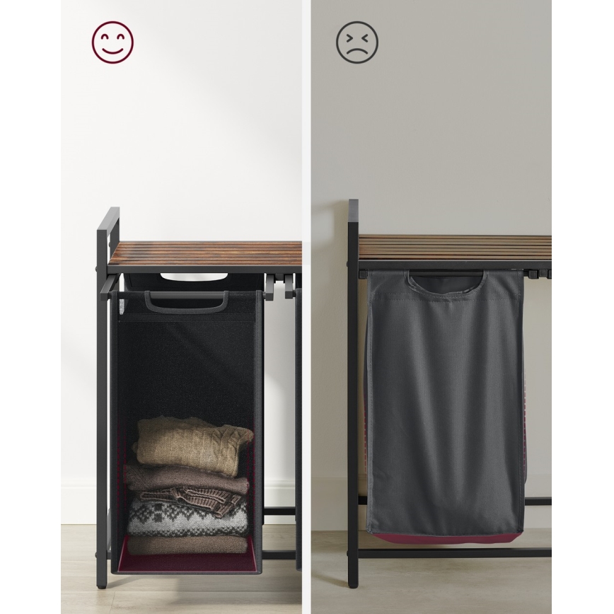 REX Laundry Basket, Brown/Gray