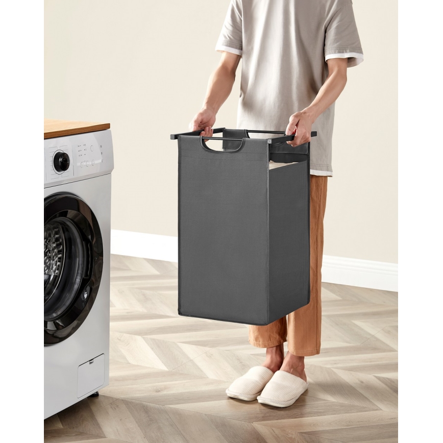 REX Laundry Basket, Brown/Gray