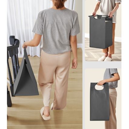 REX Laundry Basket, Brown/Gray