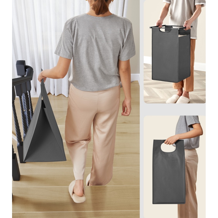 REX Laundry Basket, Brown/Gray