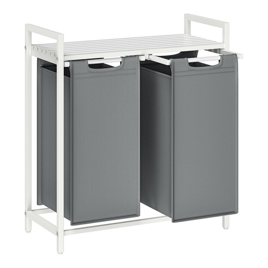 REX Laundry Basket - White/Grey