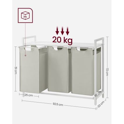 REX Laundry Basket - White