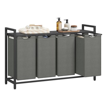 REX Laundry Hamper, Black/Grey