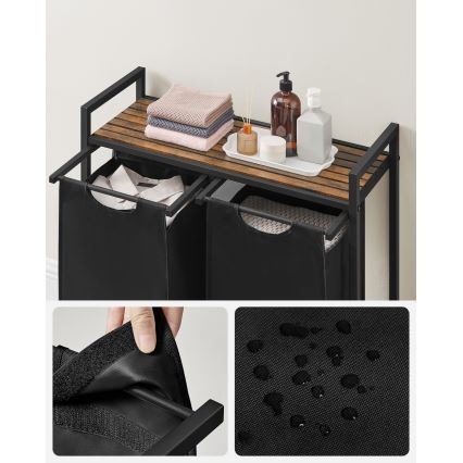 REX Laundry Hamper Brown/Black
