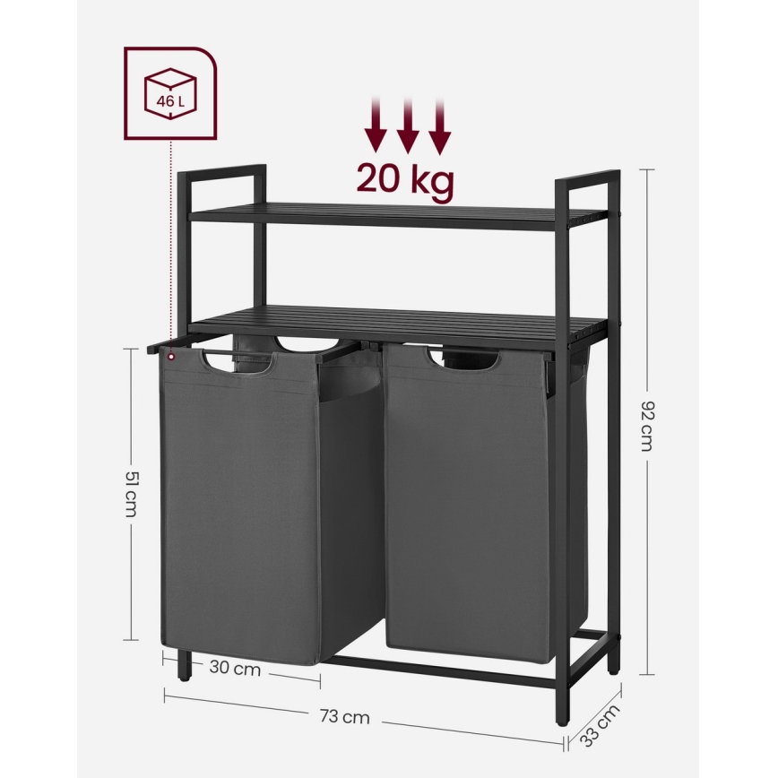 REX Laundry Hamper – Grey